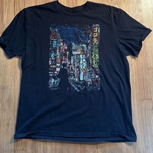 Unisex Godzilla kaiju city t-shirt